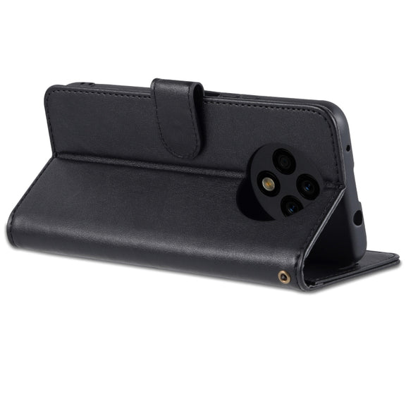 For U-Magic Enjoy 50 Plus AZNS Sheepskin Texture Flip Leather Phone Case(Black)