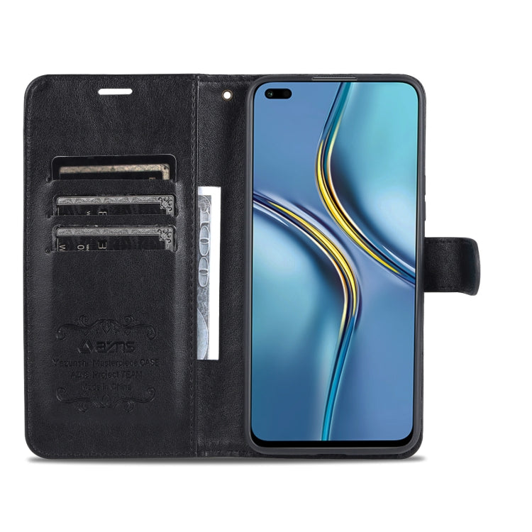 For U-Magic Enjoy 50 Plus AZNS Sheepskin Texture Flip Leather Phone Case(Black)