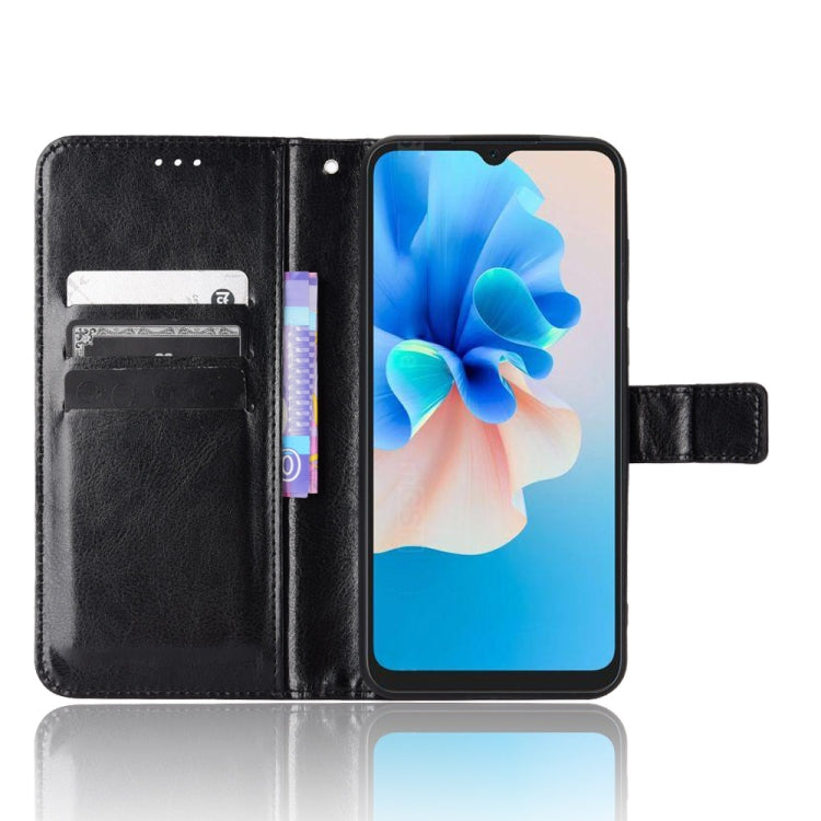 For Blackview A55 Pro Retro Crazy Horse Texture Leather Phone Case(Black)