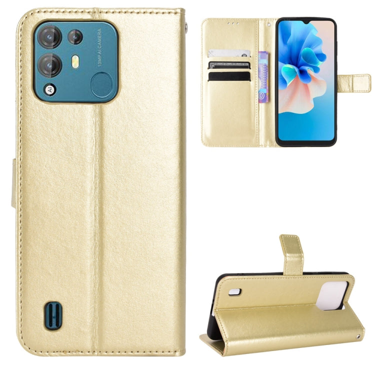 For Blackview A55 Pro Retro Crazy Horse Texture Leather Phone Case(Gold)