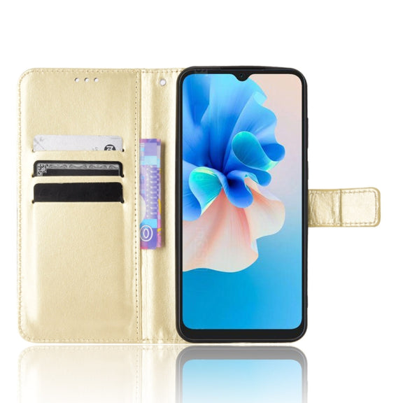 For Blackview A55 Pro Retro Crazy Horse Texture Leather Phone Case(Gold)
