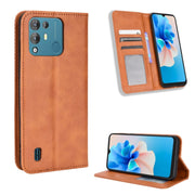 For Blackview A55 Pro Magnetic Buckle Retro Texture Leather Phone Case(Brown)