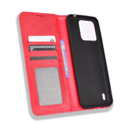 For Blackview A55 Pro Magnetic Buckle Retro Texture Leather Phone Case(Red)