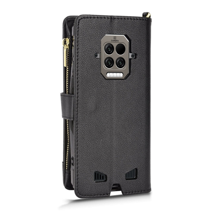 For Doogee S86 / S86 Pro Litchi Texture Zipper Leather Phone Case(Black)