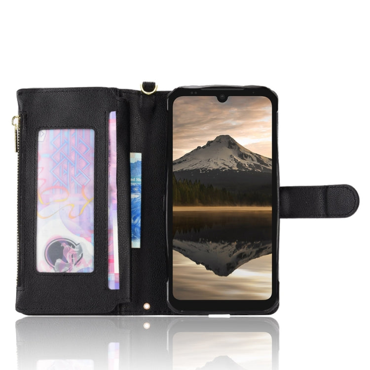 For Doogee S86 / S86 Pro Litchi Texture Zipper Leather Phone Case(Black)