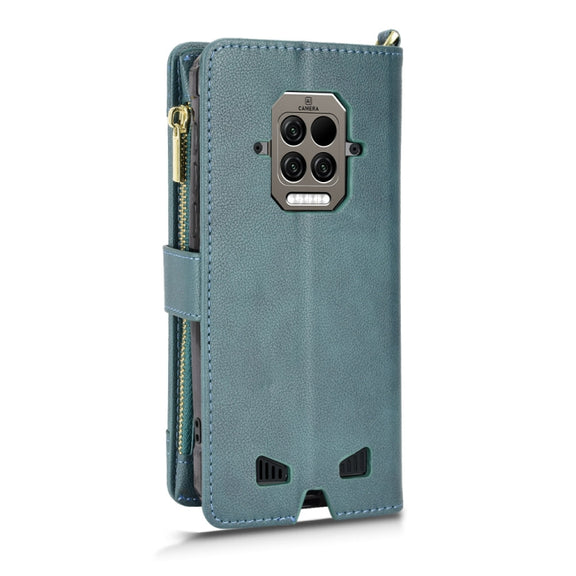 For Doogee S86 / S86 Pro Litchi Texture Zipper Leather Phone Case(Green)