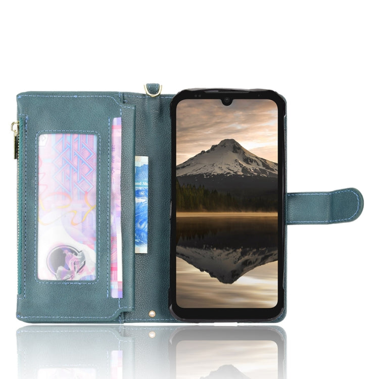 For Doogee S86 / S86 Pro Litchi Texture Zipper Leather Phone Case(Green)