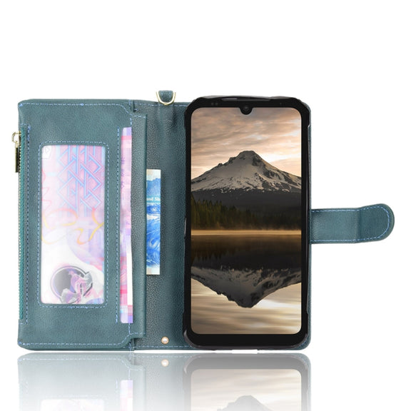 For Doogee S86 / S86 Pro Litchi Texture Zipper Leather Phone Case(Green)