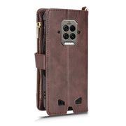 For Doogee S86 / S86 Pro Litchi Texture Zipper Leather Phone Case(Brown)
