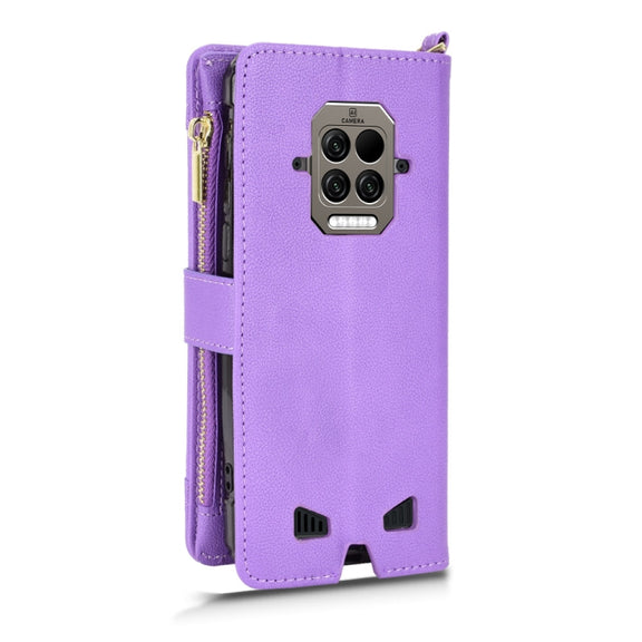 For Doogee S86 / S86 Pro Litchi Texture Zipper Leather Phone Case(Purple)