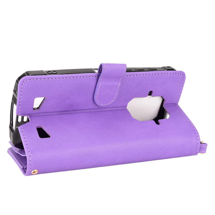 For Doogee S86 / S86 Pro Litchi Texture Zipper Leather Phone Case(Purple)