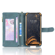 For Doogee S88 Pro / S88 Plus Litchi Texture Zipper Leather Phone Case(Green)