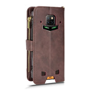 For Doogee S88 Pro / S88 Plus Litchi Texture Zipper Leather Phone Case(Brown)