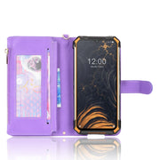 For Doogee S88 Pro / S88 Plus Litchi Texture Zipper Leather Phone Case(Purple)