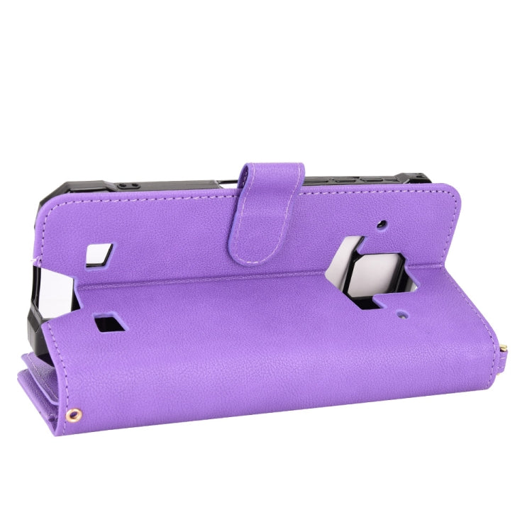 For Doogee S88 Pro / S88 Plus Litchi Texture Zipper Leather Phone Case(Purple)