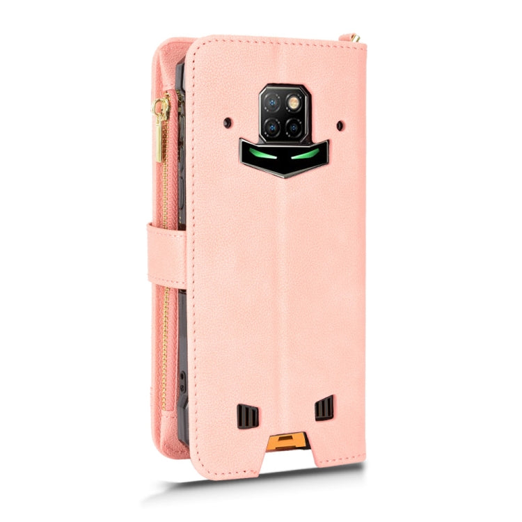 For Doogee S88 Pro / S88 Plus Litchi Texture Zipper Leather Phone Case(Pink)