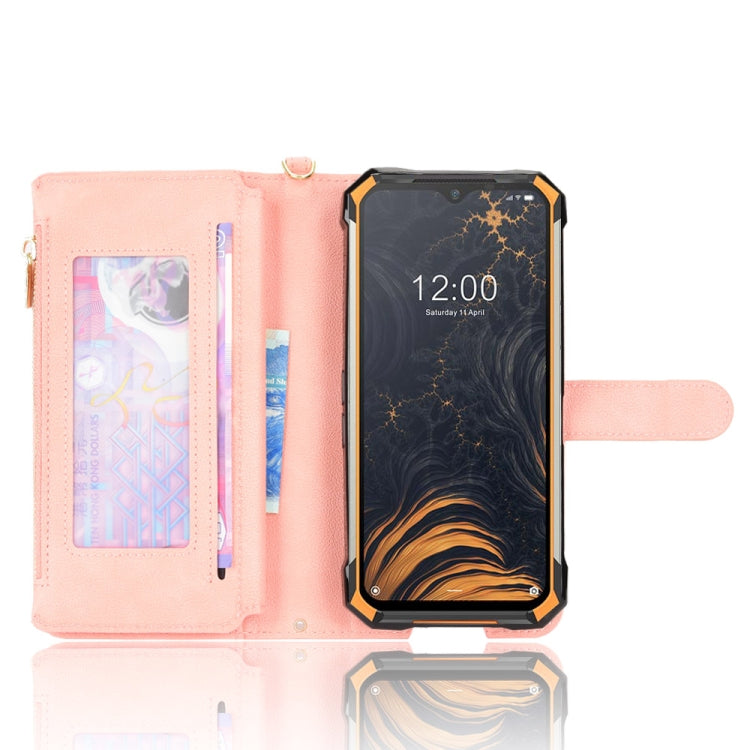 For Doogee S88 Pro / S88 Plus Litchi Texture Zipper Leather Phone Case(Pink)