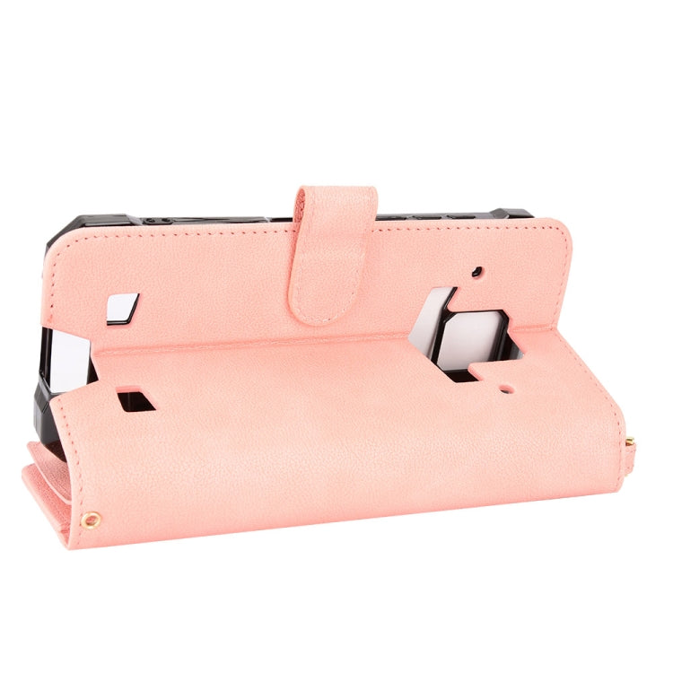 For Doogee S88 Pro / S88 Plus Litchi Texture Zipper Leather Phone Case(Pink)