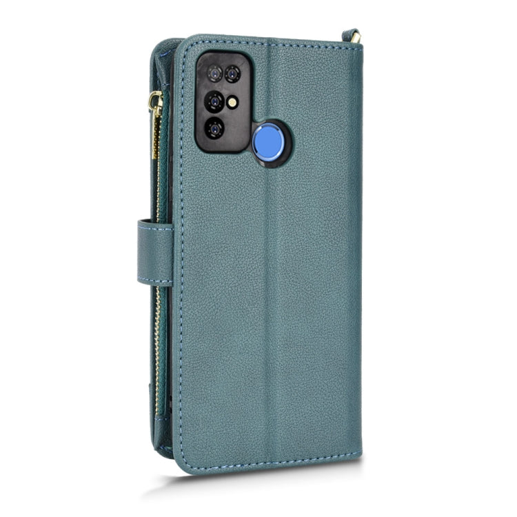For Doogee X96 Pro Litchi Texture Zipper Leather Phone Case(Green)