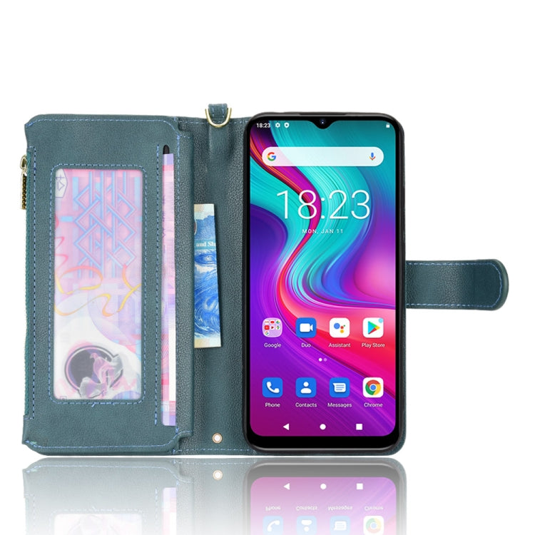 For Doogee X96 Pro Litchi Texture Zipper Leather Phone Case(Green)