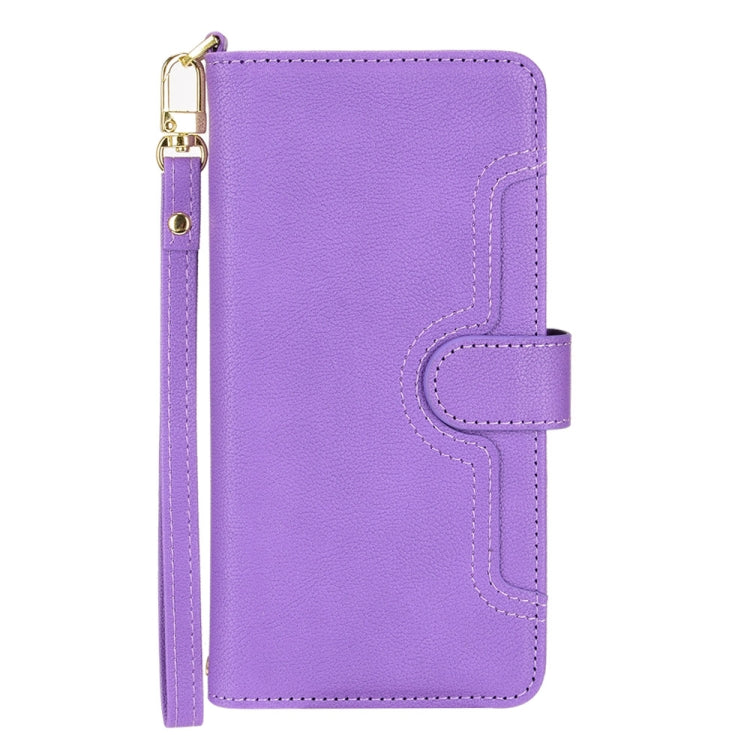 For Doogee X96 Pro Litchi Texture Zipper Leather Phone Case(Purple)