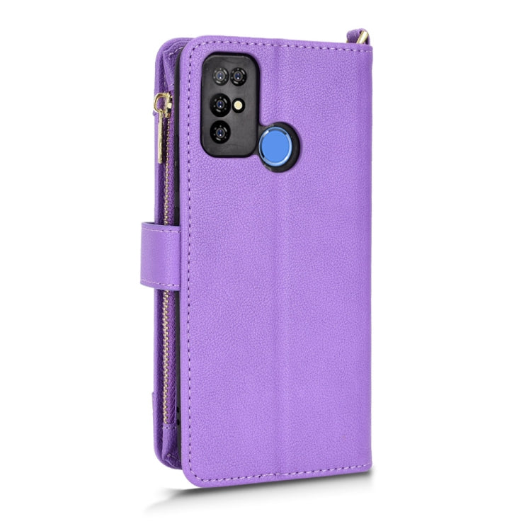 For Doogee X96 Pro Litchi Texture Zipper Leather Phone Case(Purple)