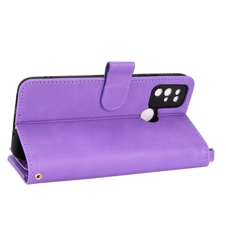 For Doogee X96 Pro Litchi Texture Zipper Leather Phone Case(Purple)