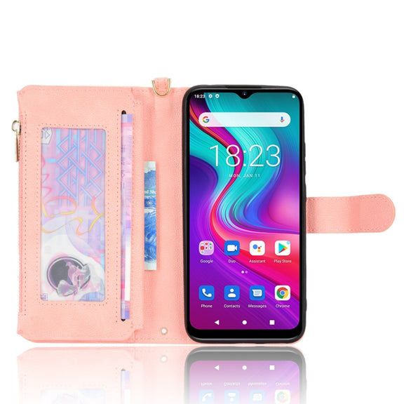 For Doogee X96 Pro Litchi Texture Zipper Leather Phone Case(Pink)