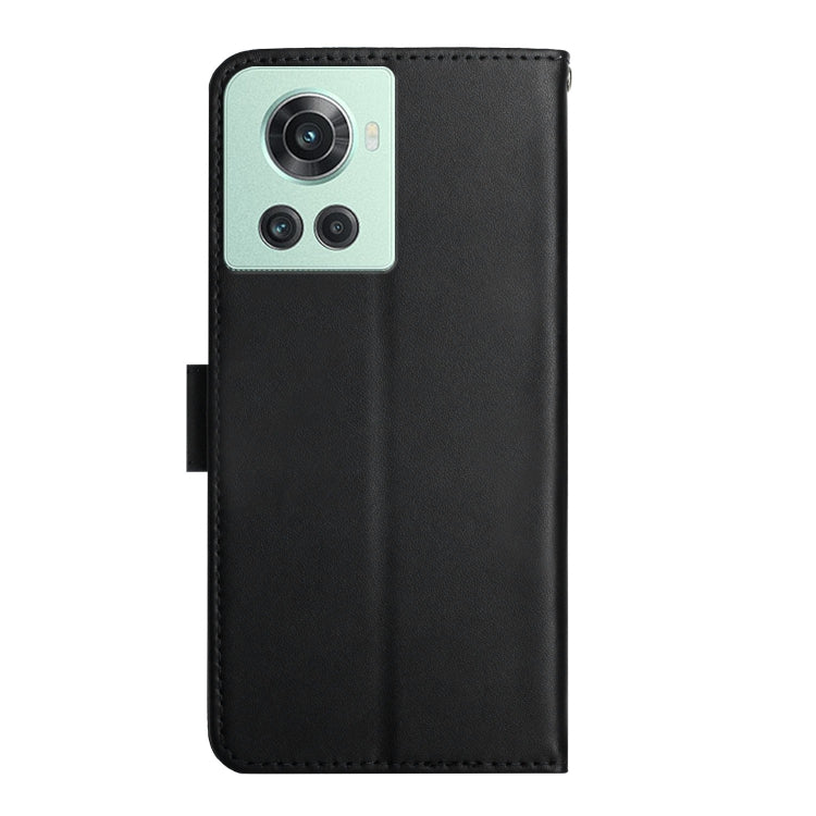 For OnePlus 10R Genuine Leather Fingerprint-proof Horizontal Flip Phone Case(Black)
