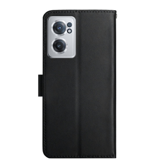 For OnePlus Nord CE 2 5G Genuine Leather Fingerprint-proof Horizontal Flip Phone Case(Black)