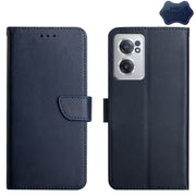 For OnePlus Nord CE 2 5G Genuine Leather Fingerprint-proof Horizontal Flip Phone Case(Blue)