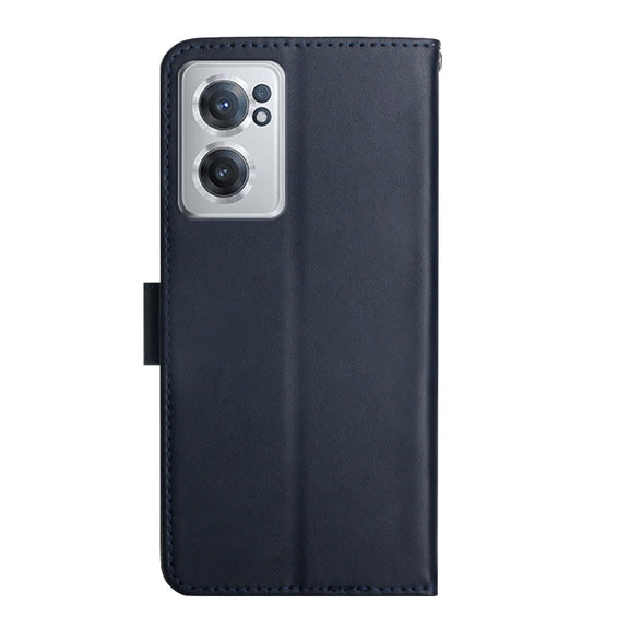For OnePlus Nord CE 2 5G Genuine Leather Fingerprint-proof Horizontal Flip Phone Case(Blue)