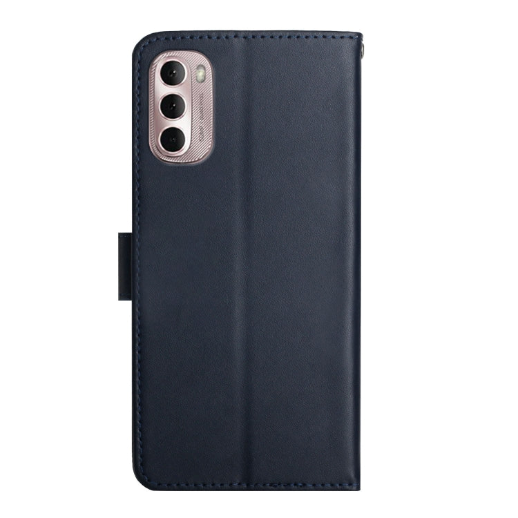 For Motorola Moto G Stylus 5G 2022 Genuine Leather Fingerprint-proof Horizontal Flip Phone Case(Blue)