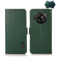 For Sharp Aquos R7 KHAZNEH Side-Magnetic Litchi Genuine Leather RFID Phone Case(Green) - More Brand by PMC TechLife | Online Shopping South Africa | PMC TechLife | Buy Now Pay Later Mobicred