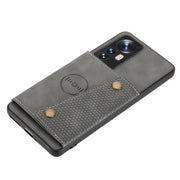 For Xiaomi 12 Double Buckle PU + TPU Shockproof Magnetic Phone Case(Grey)