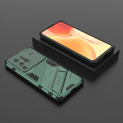 For vivo X80 Pro Punk Armor PC + TPU Phone Case with Holder(Green)