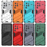 For vivo X80 Pro Punk Armor PC + TPU Phone Case with Holder(Green)