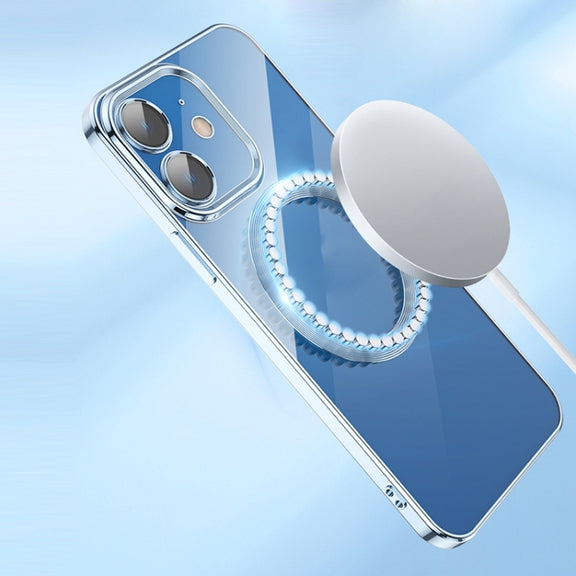 For iPhone 13 MagSafe Magnetic Electroplated Phone Case(Sierra Blue)
