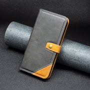 For OPPO Reno7 5G / Find X5 Lite Color Matching Double Sewing Thread Leather Phone Case(Black)