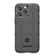 For iPhone 14 Pro Rugged Shield Full Coverage Shockproof TPU Case (Black)