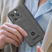 For iPhone 14 Pro Rugged Shield Full Coverage Shockproof TPU Case (Black)