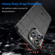 For iPhone 14 Pro Rugged Shield Full Coverage Shockproof TPU Case (Black)