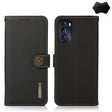 For Motorola Moto G 2022 5G KHAZNEH Custer Genuine Leather RFID Phone Case(Black) - Motorola Cases by PMC TechLife | Online Shopping South Africa | PMC TechLife | Buy Now Pay Later Mobicred