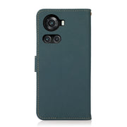 For OnePlus 10R / Ace KHAZNEH Custer Genuine Leather RFID Phone Case(Green)
