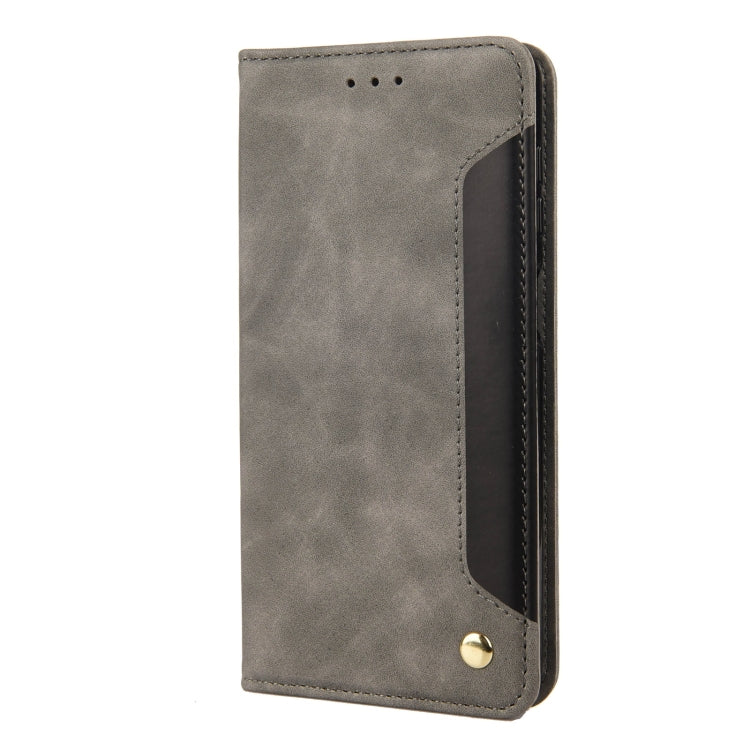 For Motorola Moto G52 Skin Feel Splicing Leather Phone Case(Grey)
