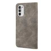 For Motorola Moto G52 Skin Feel Splicing Leather Phone Case(Grey)