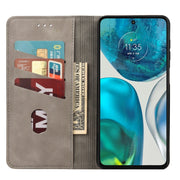 For Motorola Moto G52 Skin Feel Splicing Leather Phone Case(Grey)