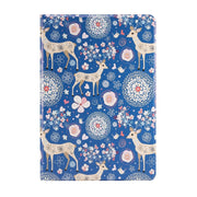 For Samsung Galaxy Tab S8 / Tab S7 Painted Voltage Pen Slot Tablet Smart Case(Blue Elk)
