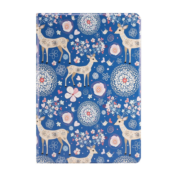 For Samsung Galaxy Tab S8 / Tab S7 Painted Voltage Pen Slot Tablet Smart Case(Blue Elk)