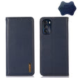 For Motorola Moto G 2022 5G KHAZNEH Nappa Top Layer Cowhide Leather Phone Case(Blue) - Motorola Cases by PMC TechLife | Online Shopping South Africa | PMC TechLife | Buy Now Pay Later Mobicred